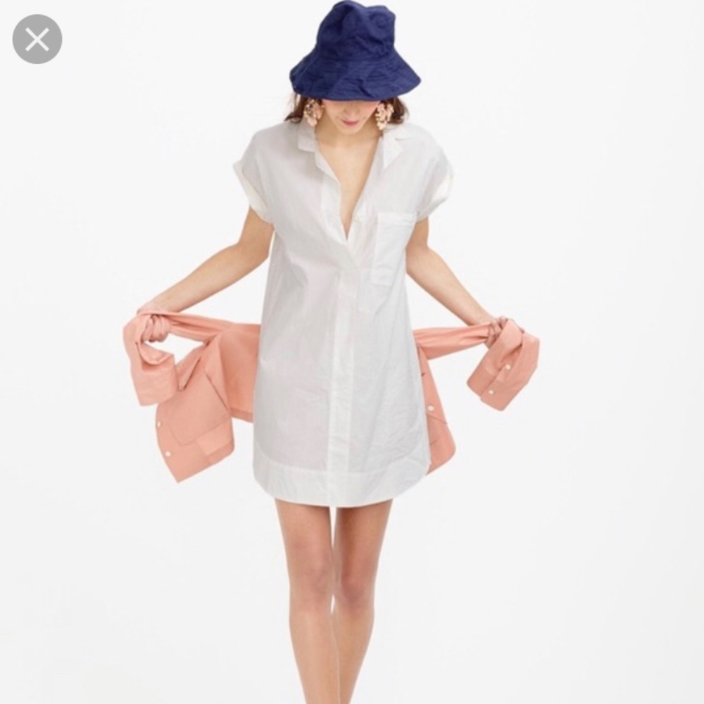 J Crew White Shirt Dress